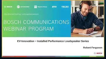 EV Innovation – Installed Performance Loudspeaker Portfolio Webinar