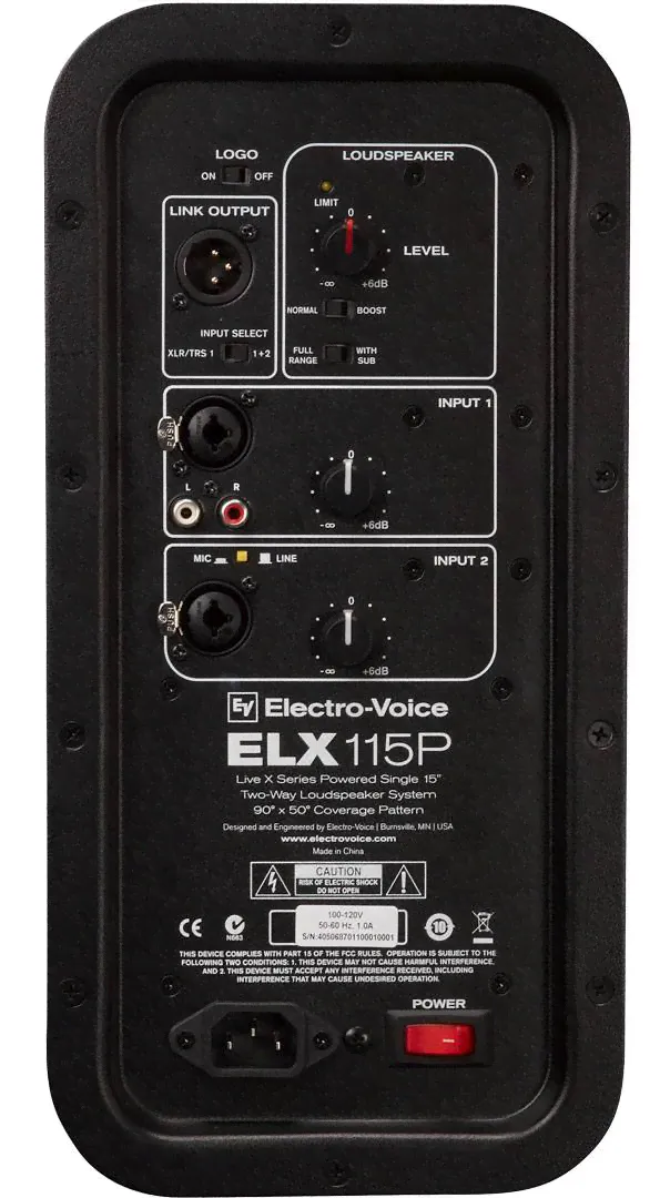 ELECTRO-VOICE Акустическая система ELX115P, 1600 Вт, черный